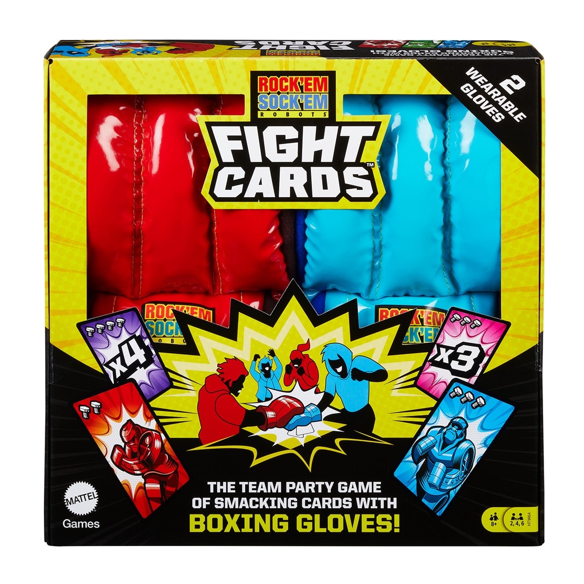 Mattel Games - Juego de cartas con guantes de boxeo Rock'Em Sock'Em Robots Mattel Games. - Image 1
