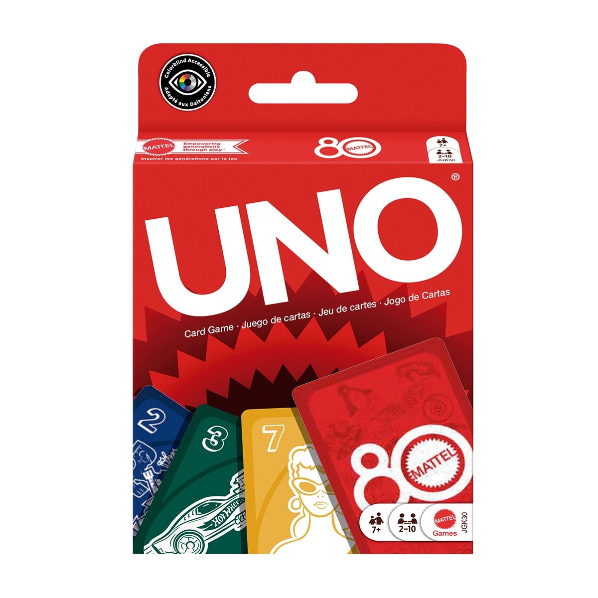 Uno - Juego de cartas 80 aniversario UNO Rojo Rubí Mattel Games. - Image 1