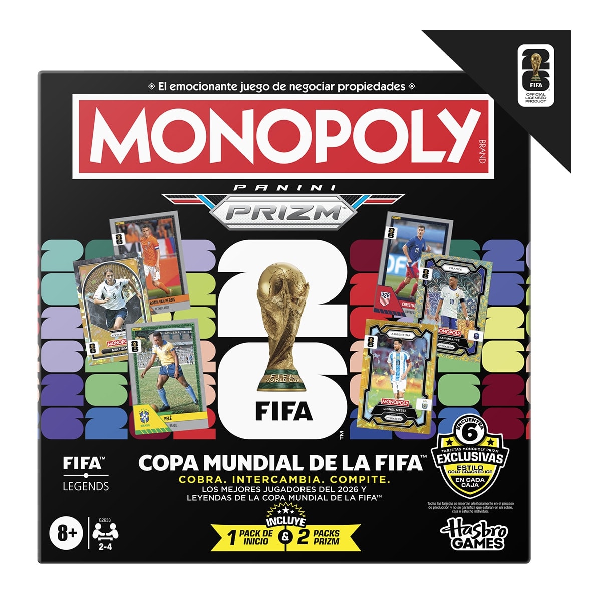 Juego de mesa Monopoly Panini Prizm Copa mundial de la FIFA Hasbro - Image 1