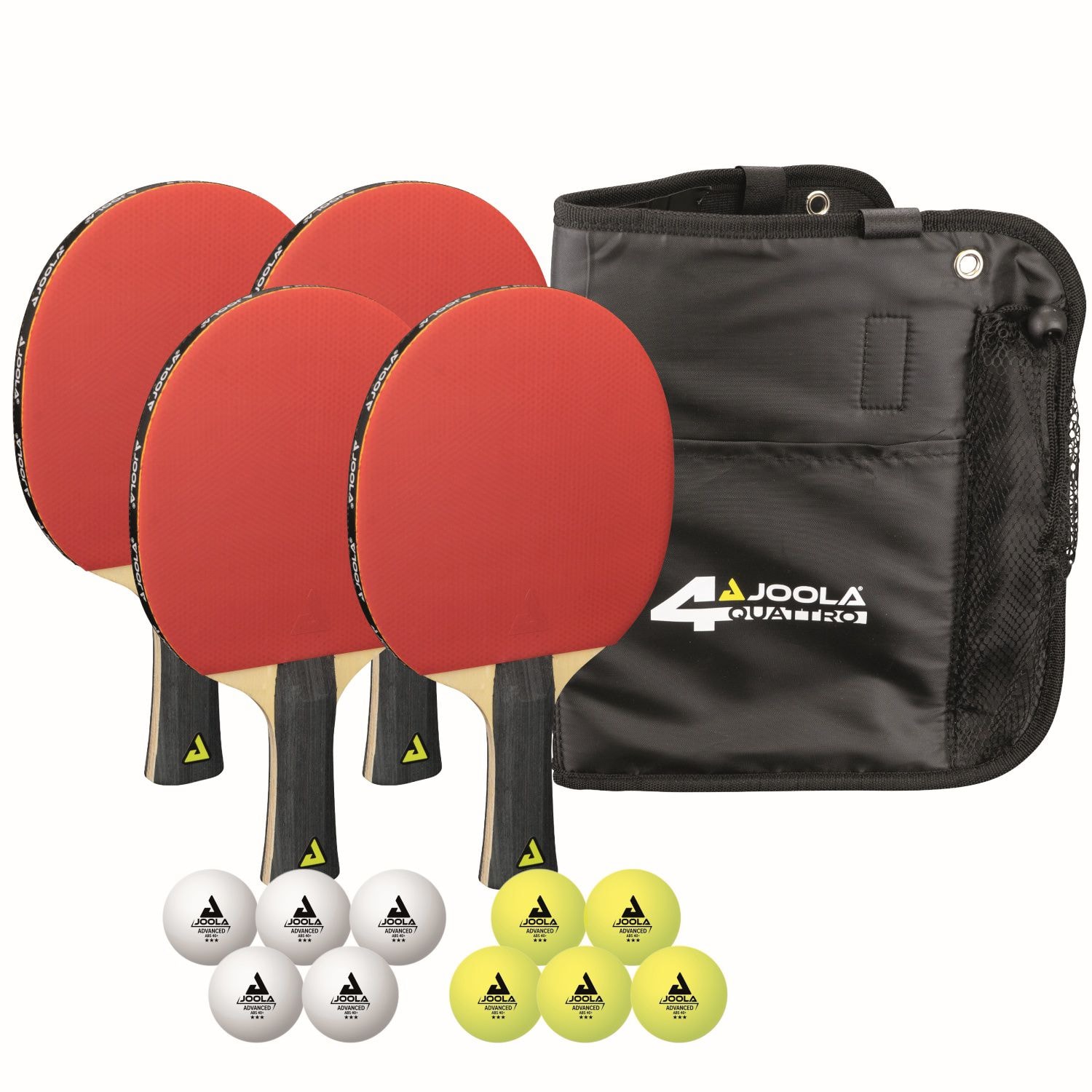 Joola - Set de tenis de mesa con 4 palas 10 pelotas y funda QUATTRO Joola. - Image 1