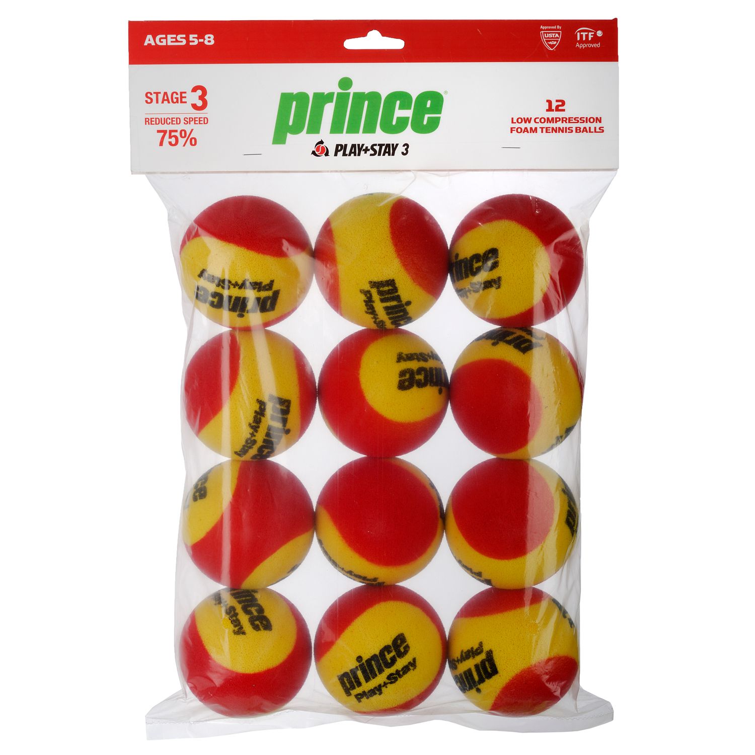 Prince - Bolsa de 12 bolas de tenis PLAY & STAY STAGE 3 FOAM Prince. - Image 1