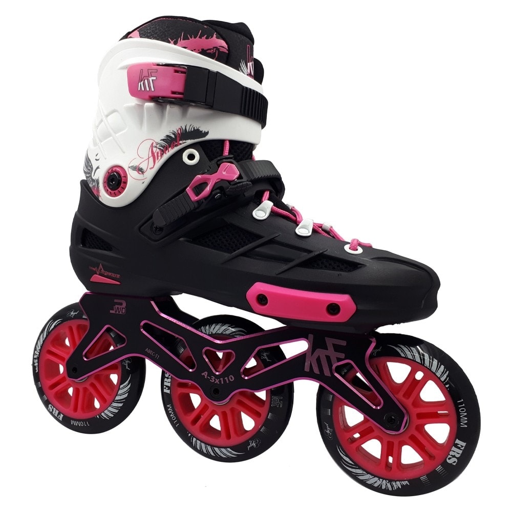 KRF - Patines Freeskate unisex KRF Angel 3*110 rosa-negro KRF The New Urban Concept. - Image 1