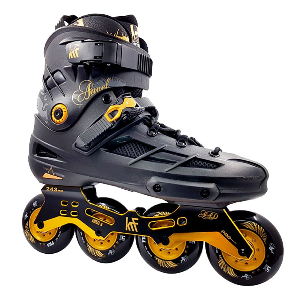 KRF - Patines Freeskate unisex KRF Angel 4*80 negro-oro KRF The New Urban Concept. - Image 1
