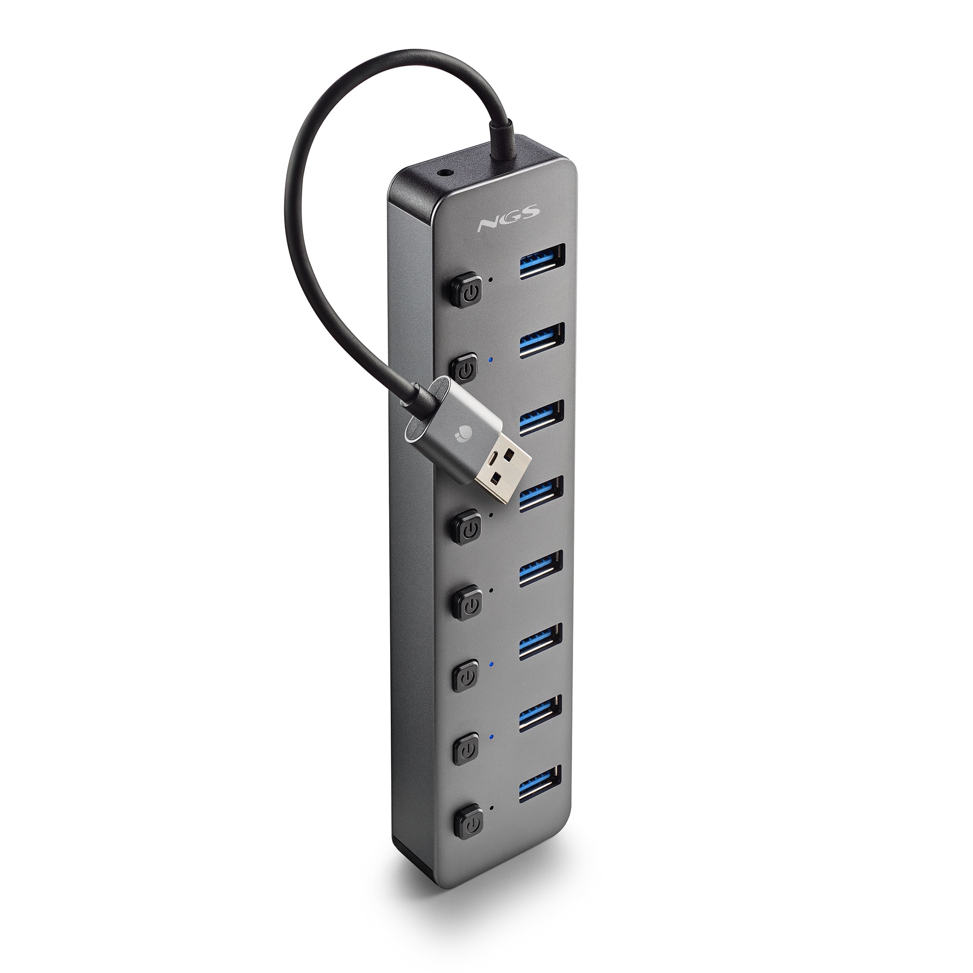 NGS - Hub USB 3.0 con 8 Puertos NGS iHub 8, Interruptores Independientes, Alta Velocidad 5 Gbps. - Image 1