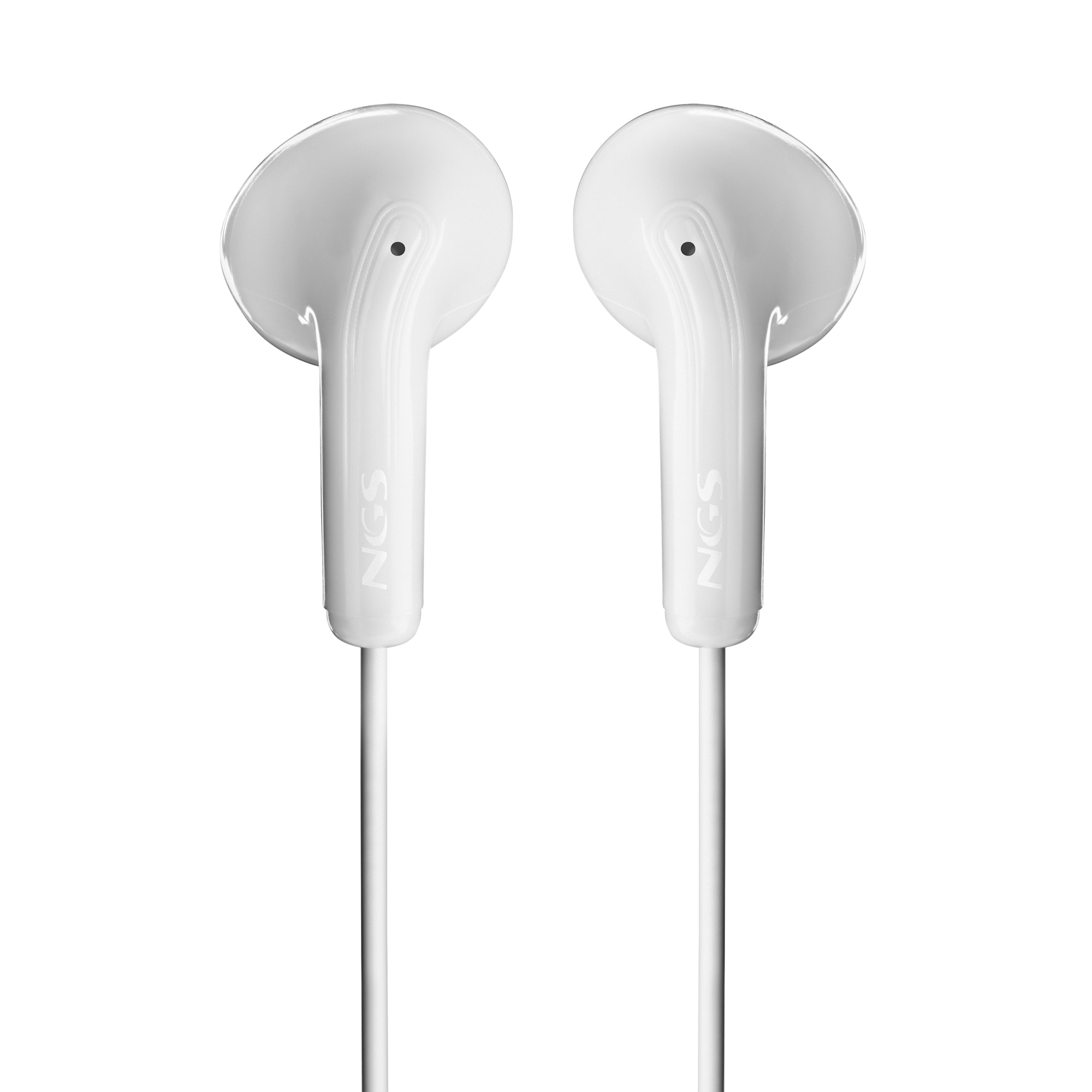 NGS - Auricular de botón NGS CROSS FLIP WHITE con micró y control de volumen Conexión Jack 3,5 mm Cable 1,2. - Image 1