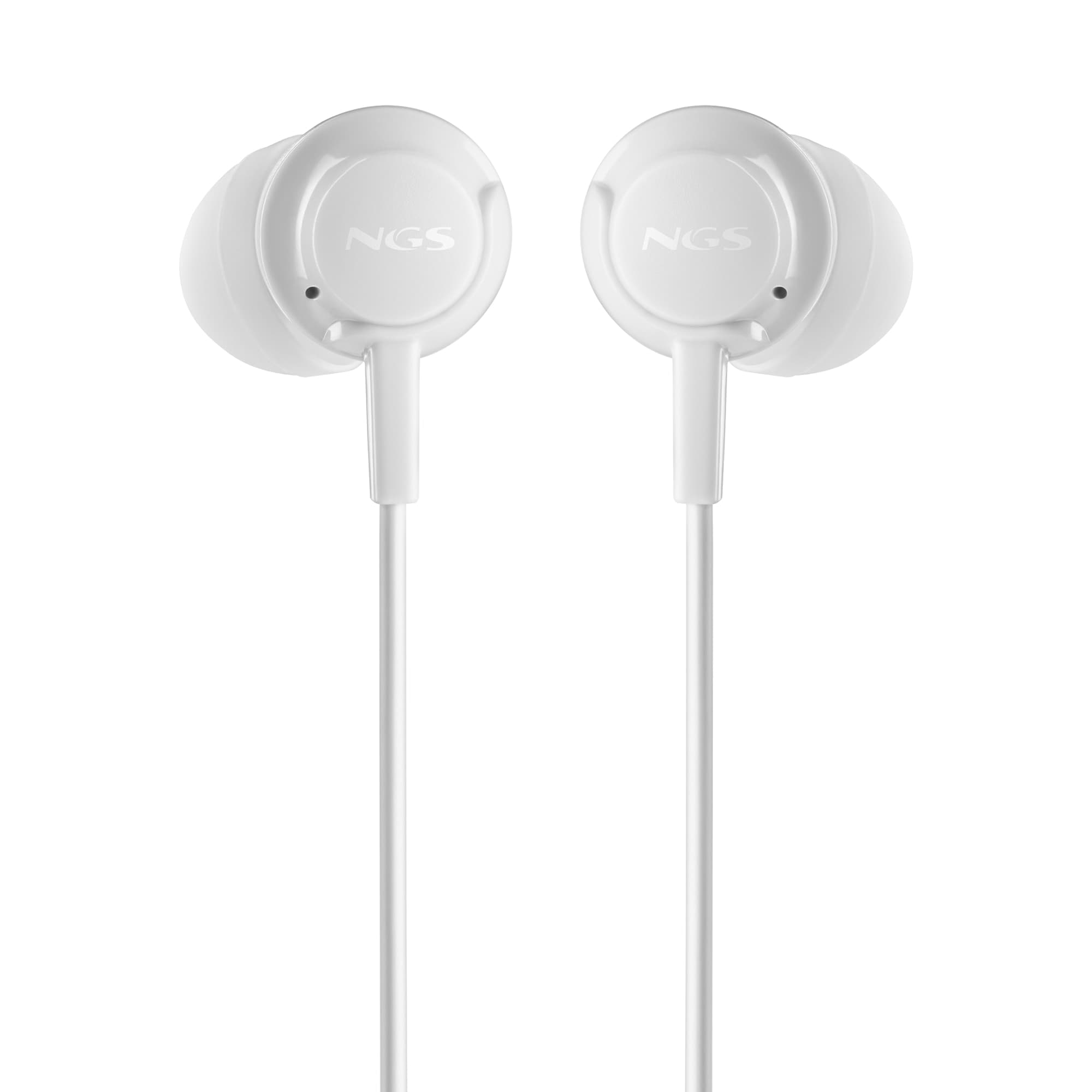 NGS - Auricular de botón NGS CROSS DRIFT WHITE con micro y control de volumen Conexión Jack 3,5 mm Cable 1,2.