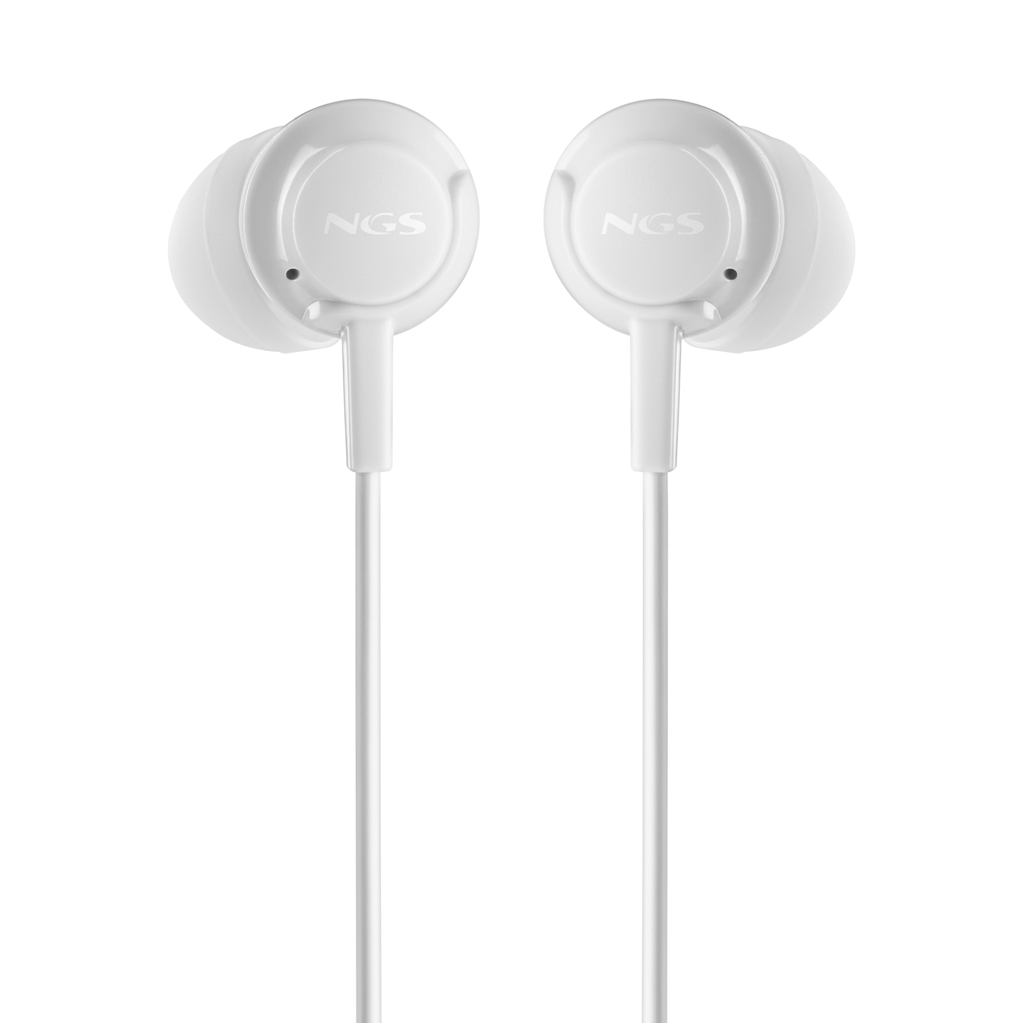 NGS - Auricular de botón NGS CROSS DRIFT WHITE con micro y control de volumen Conexión Jack 3,5 mm Cable 1,2. - Image 1