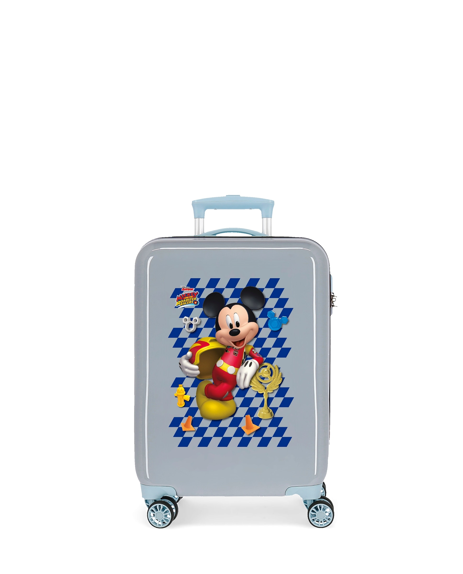 Disney - Maleta de cabina Mickey Good Mood rígida 55cm Azul claro rígida con capacidad de 34L. - Image 1