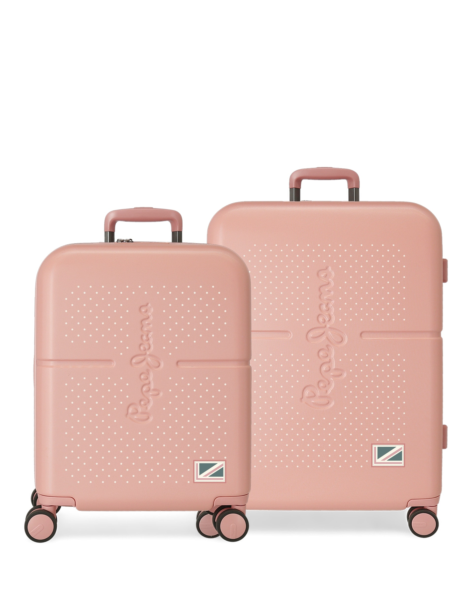 Pepe Jeans - Juego de maletas (cabina y mediana) Laila rígidas con capacidad de 116L. - Image 1