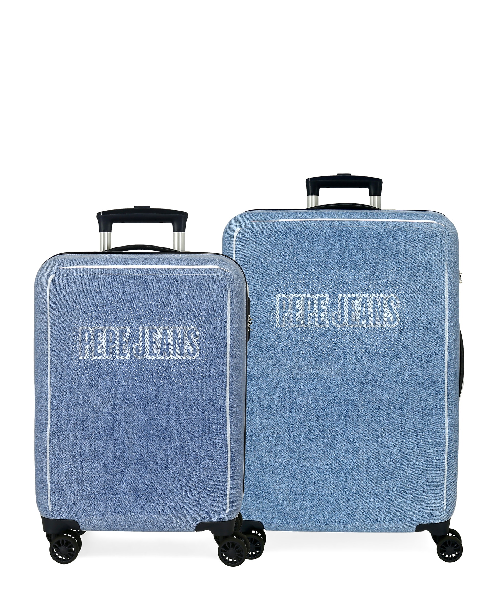 Pepe Jeans - Juego de maletas (cabina y mediana) Digital Gail rígidas con capacidad de 104L. - Image 1