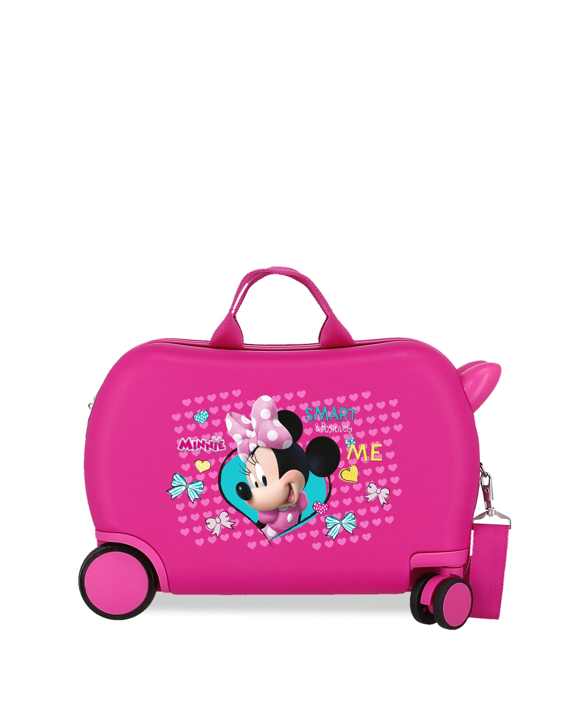 Disney - Maleta infantil 2 ruedas multidireccionales enjoy minnie con capacidad de 24l en fucsia. - Image 1