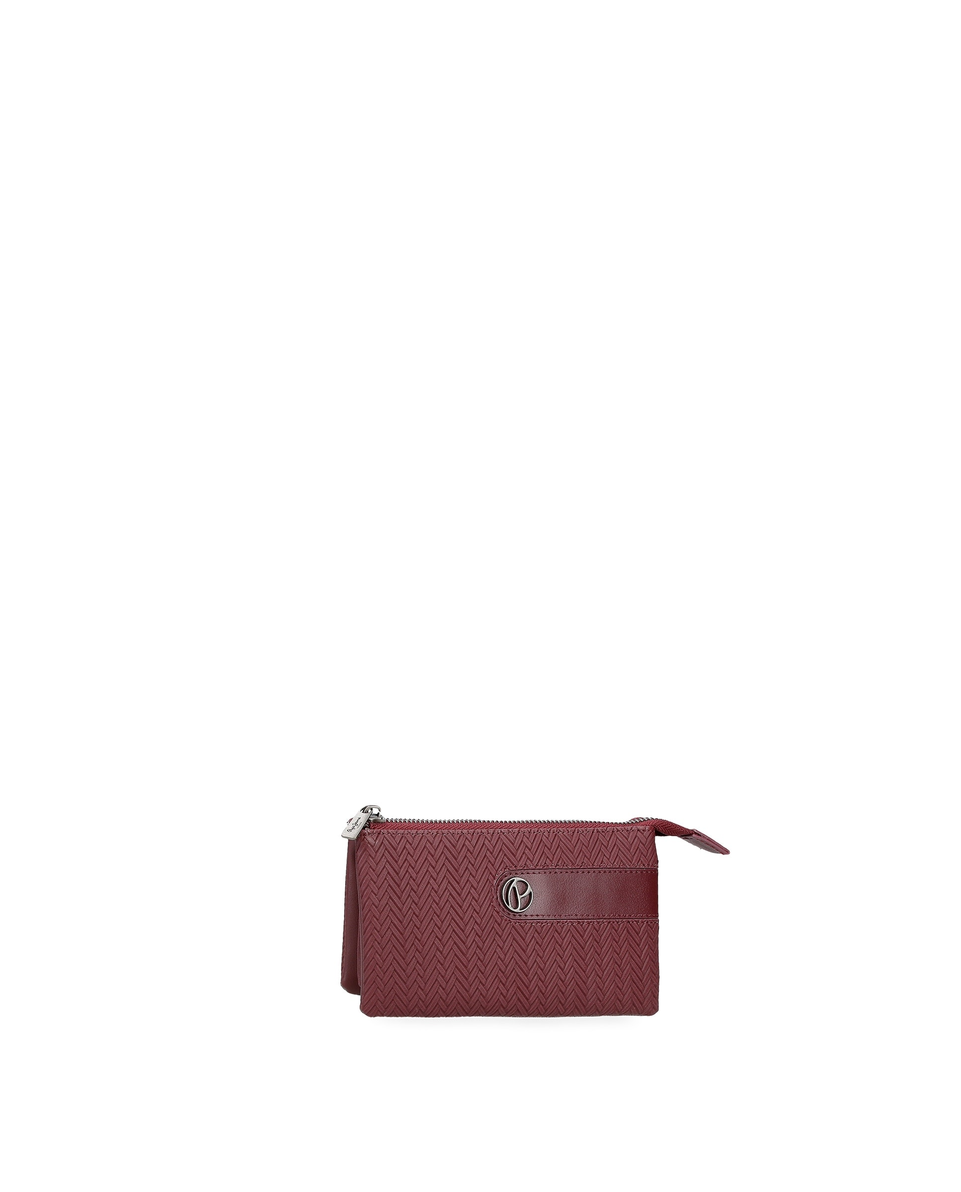 Pepe Jeans - Monedero Pepe Jeans Sprig con tres compartimentos en burdeos. - Image 1