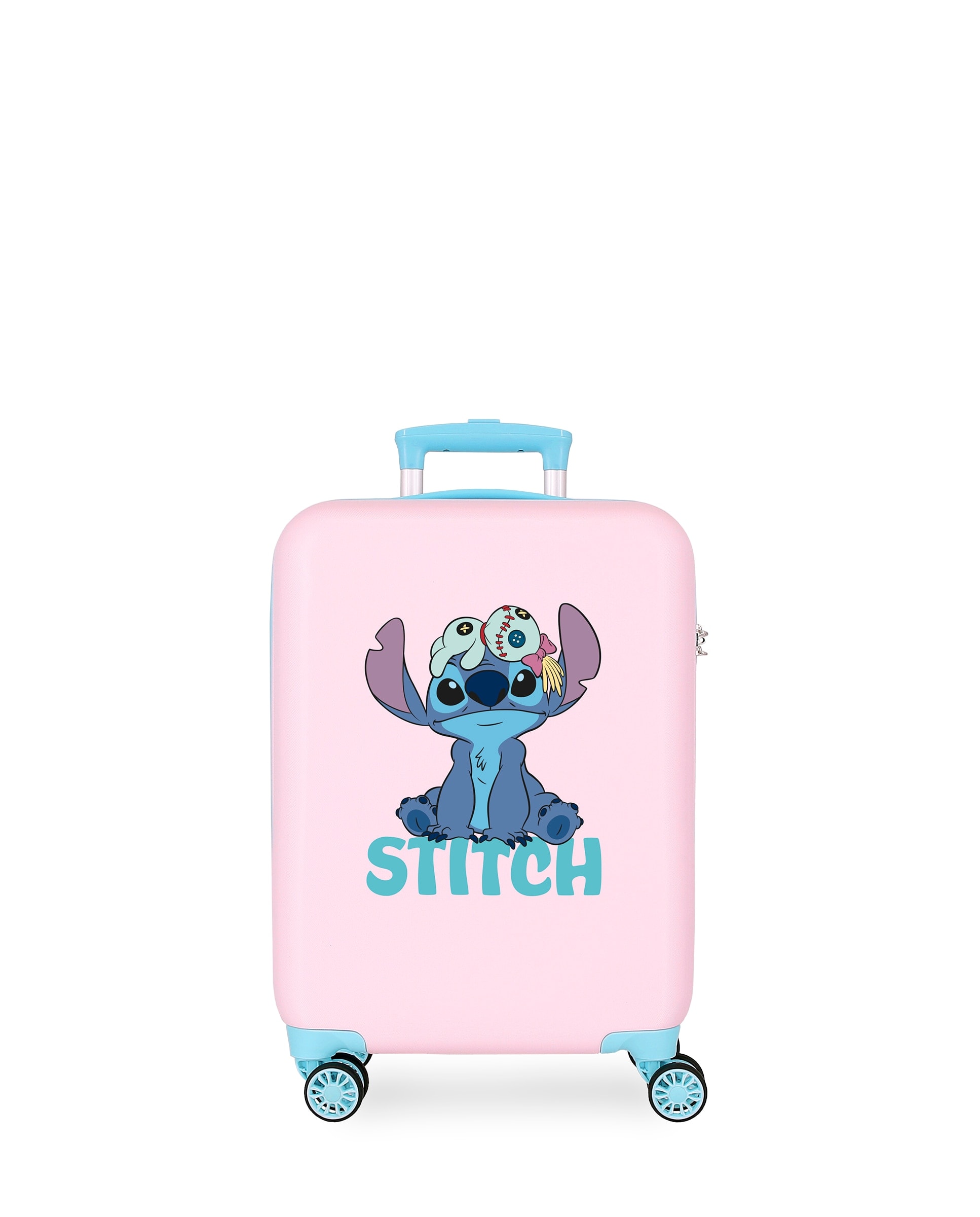 Disney - Maleta de cabina Stitch in the world rígida con capacidad de 35L en rosa. - Image 1