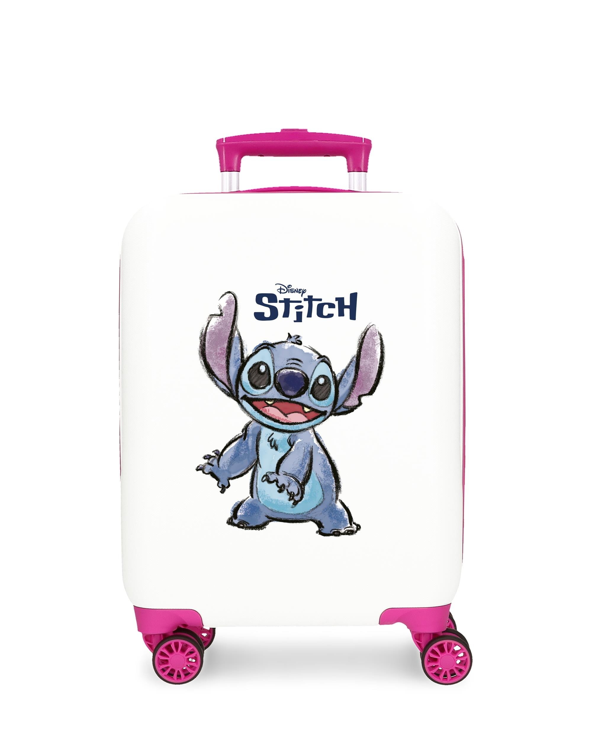 Disney - Maleta infantil 2 ruedas multidireccionales Stitch I Heart You con capacidad de 24L. - Image 1