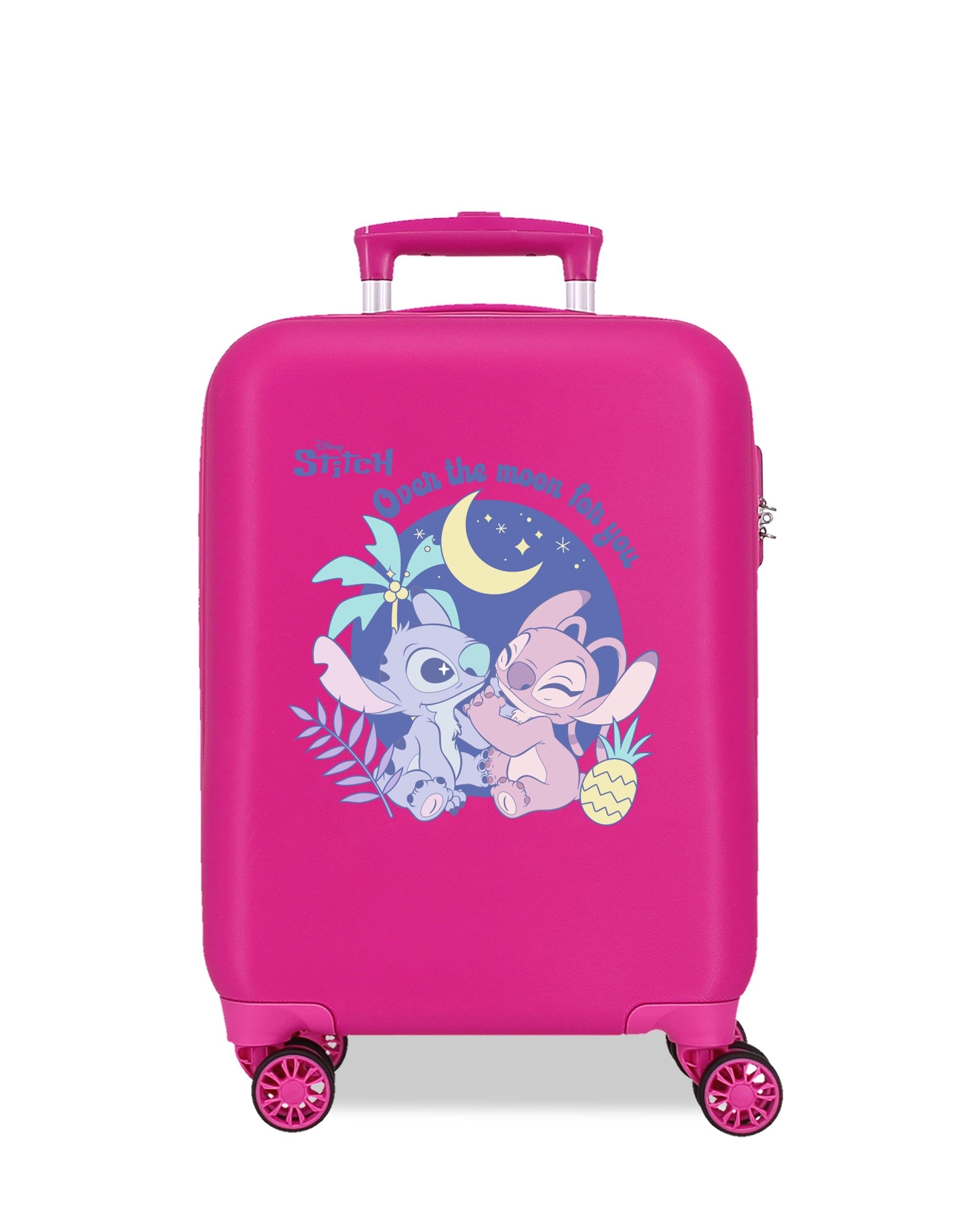 Disney - Maleta infantil 2 ruedas multidireccionales Stitch I Heart You con capacidad de 24L. - Image 1