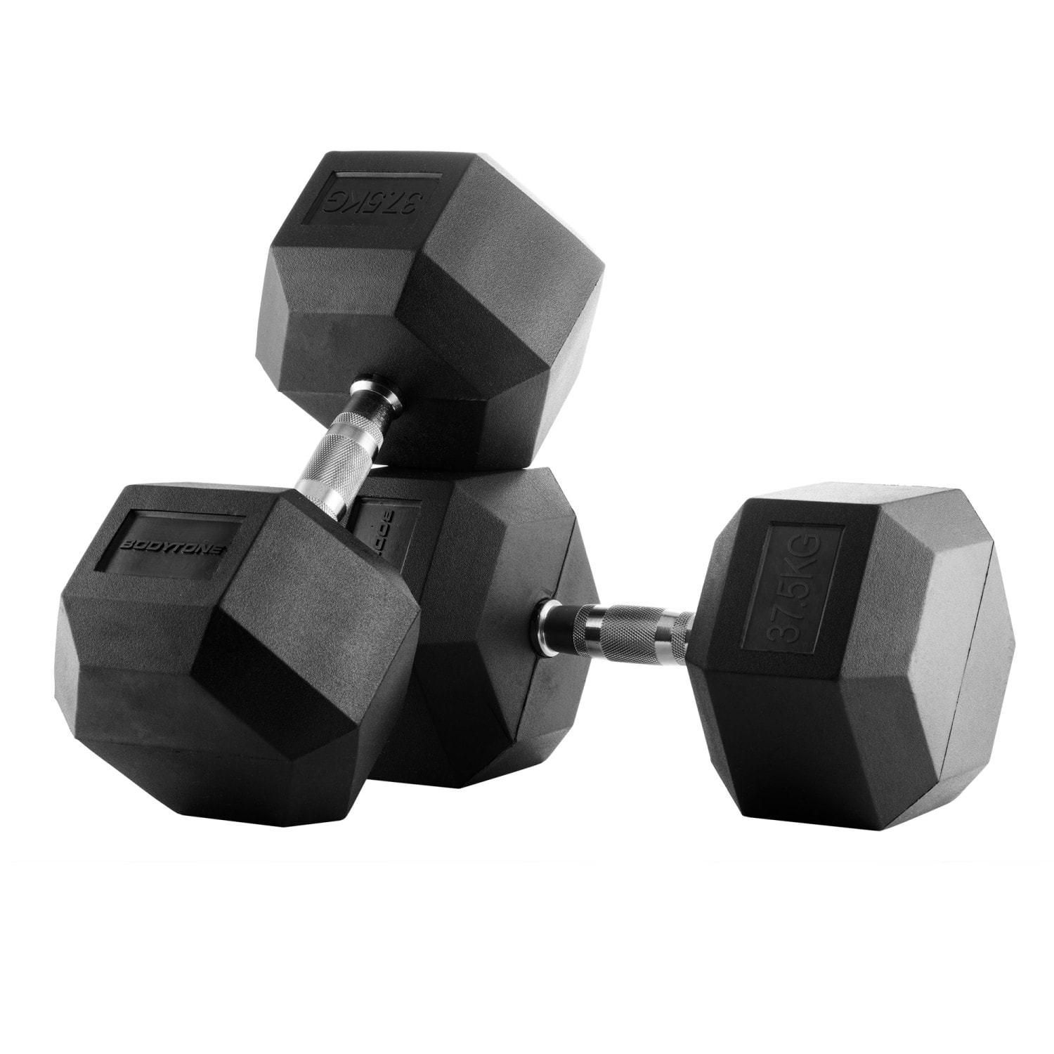 Bodytone - Set de 2 mancuernas de goma hexagonales profesionales Bodytone. - Image 1