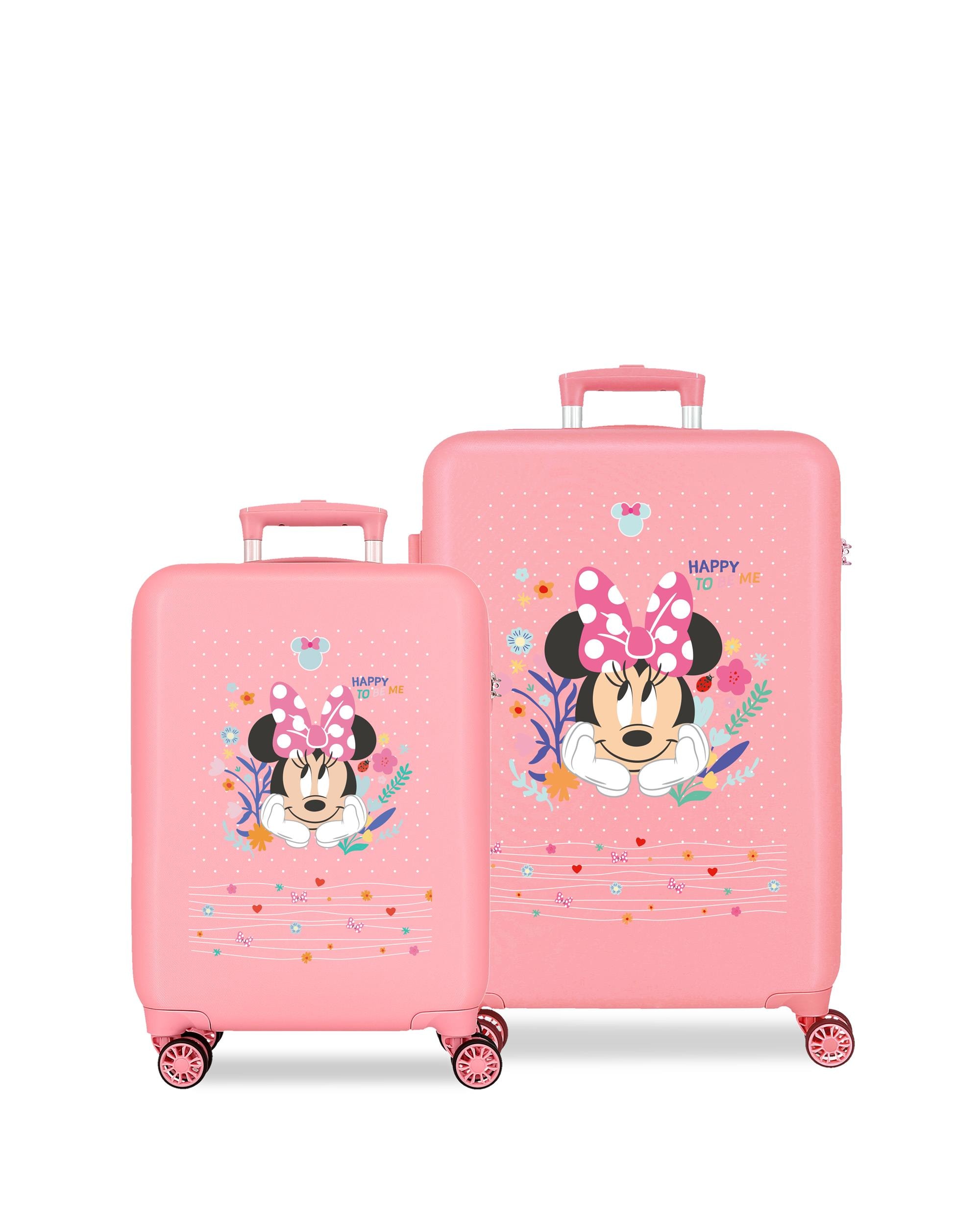 Disney - Juego de maletas 55-65 cm minnie happy to be me abs rígida con capacidad de 91l. - Image 1