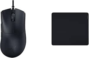 Razer DeathAdder V3 Ergonomic Esports Gaming Mouse (59g Ultra-Light Design) & Gigantus V2 Large - Soft Gaming Mouse Mat for Fast Gaming Style and Control - Image 1