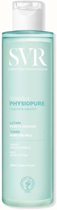 SVR - Physiopure Tonique - Gamme Physiopure – Lotion pureté douceur – Pour tous types de peaux, même sensibles – Magnésium oxygénant, actifs hydratants – 200 ml