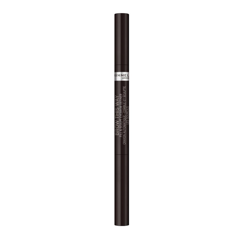 Rimmel Brow this Way Fill & Sculpt Eyebrow Brush Soft Black 04 - Image 1