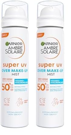 Garnier Ambre Solaire Super UV - Instant Protective Sun Mist Face and Neck - Protection & Anti-Pollution - For All Skin Types - 75 ml (Pack of 2) - Image 1