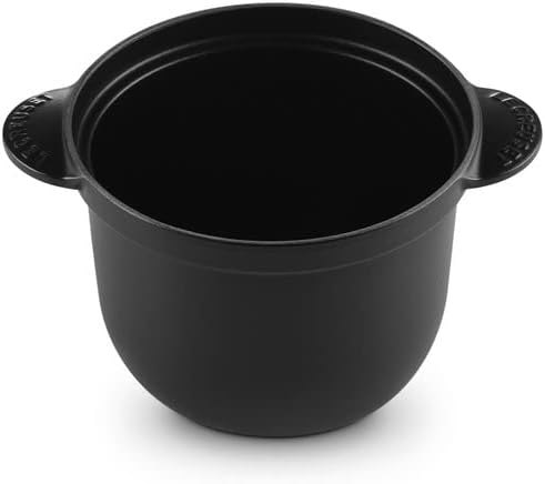 Le Creuset Enamelled Cast Iron Casserole Dish with Lid and Sandstone Interior, 18 cm, 2 Litre, Matt Black, 41110180000460 - Image 1
