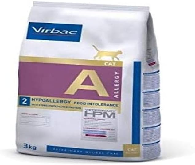Virbac Veterinary HPM Vet A2 Allergy Salmon Cat Bag 3 kg - Image 1