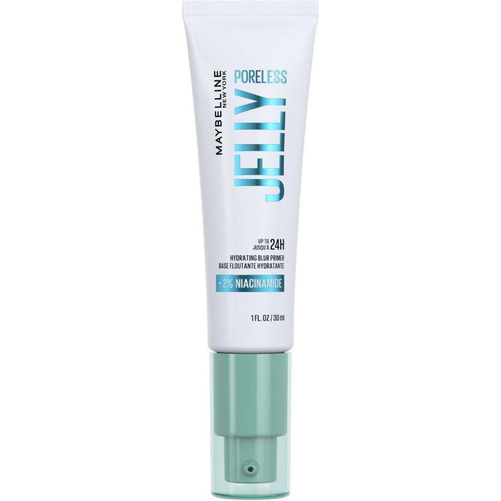 MAYBELLINE NEW YORK - Poreless Jelly - Blurring Foundation - Blur & Hydrate for 24H* - Ultra-Fresh Gel Texture - 2% Niacinamide - Water Jelly Technology - No Greasy Effect - 30ml - Image 1