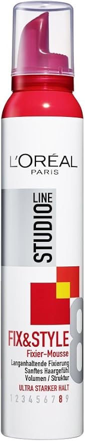 L'Oréal Paris Studio Line Fix&Style Styling Foam Volume and Structure Ultra Strong Hold 24 Hour No Gluing Foam Fix&Style 200ml - Image 1