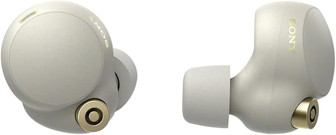 Sony WF-1000XM4 Noise Cancelling Bluetooth Earphones - Up to 24 Hours of Battery Life with Charging Box - Multi-Point Bluetooth Connection - Built-in Alexa and Google Assistant - Silver - Image 1