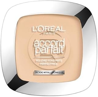 L'Oréal Paris - Poudre Fondante Perfectrice Bienfaisante - Enrichie en Pigments Minéraux & Acide Hyaluronique - Tous les Types de Peaux - Accord Parfait - Teinte : Ivoire Rosé (1.R) - 9 g - Image 1