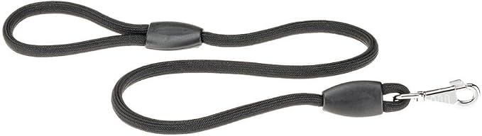 Ferplast Laisse Chien SPORT, Laisse longue pour chien, Laisse Chien 2m, Laisse Dressage, Laisse en Cordon en nylon avec Mousqueton en métal et Poignée, Laisse 2 mètres de Longueur, Noir - Image 1