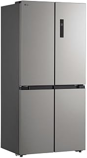 LG - Réfrigérateur GMM41MSBEM 4 portes Slim, capacité 474L, Total No Frost avec flux d'air multiples, cassette Zero Gradi Convertibile Fresh Switch, étagères en verre trempé - Image 1