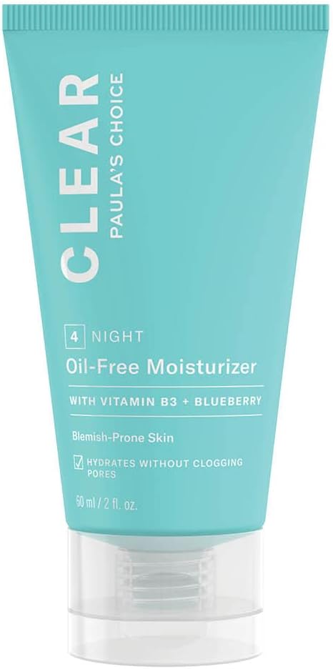 Paula's Choice CLEAR Oil Free Crème de Nuit - Hydratante Visage Réduit les Points Noirs - Lotion légère - Niacinamide & Ceramide - Peaux à Tendance Acnéique et Mixtes à Grasses - 60 ml - Image 1