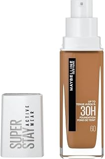 Maybelline New-York - Fond de Teint Liquide Longue Tenue, Sans Transfert, Haute Couvrance - Superstay Active Wear 30h - Teinte : Caramel (60) - Contenance : 30 ml - Image 1