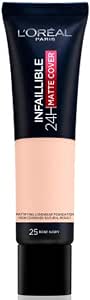 L'Oréal Paris Infaillible 24H Matte Cover 25 Ivory Pink/Rose Ivory Ivory Liquid Makeup Long Lasting High Coverage Water Resistant - Image 1