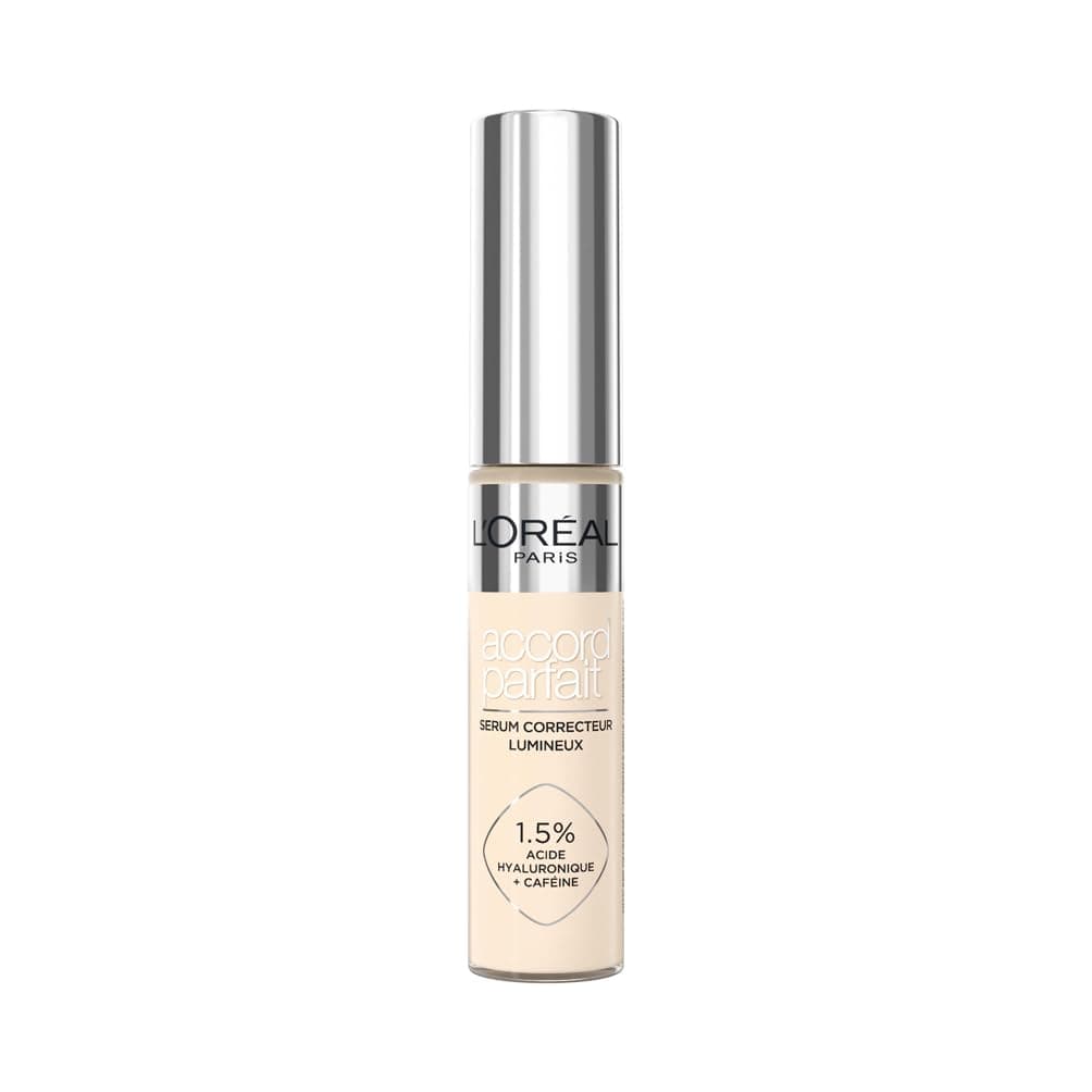L'Oréal Paris - Luminous Correcting Serum - Corrects dark circles & moisturizes - Formula with Hyaluronic Acid & Caffeine - Perfect Match - Shade: 1N - 12ml