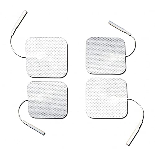 TENS 16 Pack Durable Grip Electrodes 5 x 5 cm Compatible with Electrostimulation Devices 2mm Banana Connection - Image 1