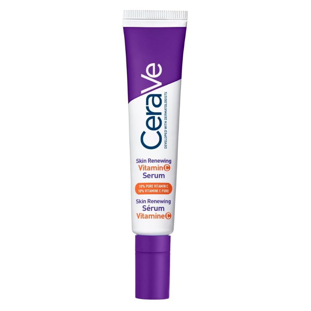 CeraVe - Skin Renewing Vitamin C Face Serum - Anti-Stain Serum - Brighter Skin After 8 Weeks* - Pure Vitamin C + Hyaluronic Acid + 3 Ceramides - Suitable for Sensitive Skin - 30ml - Image 1