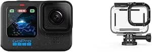 GoPro HERO12 Black - Waterproof Action Camera with Ultra HD 5.3K60 Video, 27MP Photos, HDR, 1/1.9" Image Sensor, Live Stream, Webcam, Stabilization and Protective Case
