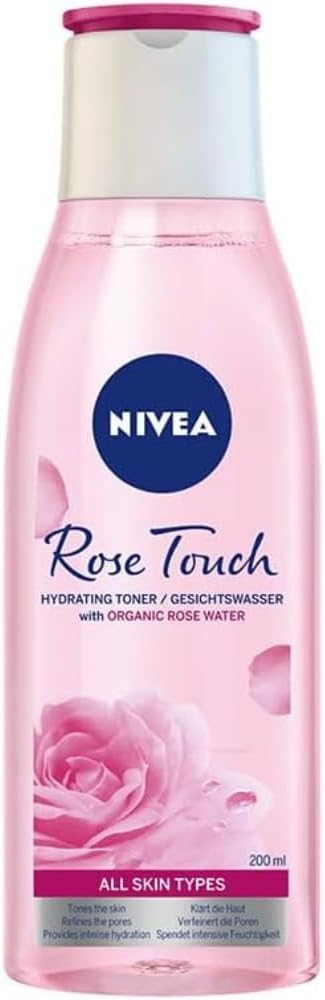 NIVEA Rose Touch Visage Hydratant Visage Tonique avec Eau de Rose Biologique 200ml - Image 1