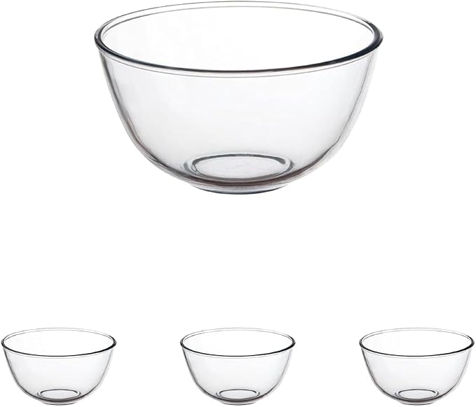 Pyrex Saladier, 500 ml, transparent, 144 mm de diamètre, passe au lave-vaisselle, micro-ondes, congélateur, réfrigérateur et four conventionnel, verre trempé, usage professionnel et domestique, P582 - Image 1