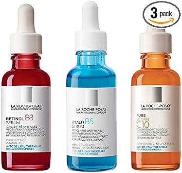 Box La Roche Posay P Retinol B3 Serum 30ml + Hyalu B5 Concentrated Serum 30ml + Redermic Pure Vit C10 30ml - Image 1