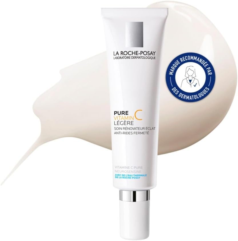 La Roche-Posay - Pure Vitamin C Légère - Crème Visage Anti-Rides - Enrichi en Acide Hyaluronique et Vitamine C - Soin Visage qui Révéle l'Éclat et Lisse les Rides et Ridules - Peaux Normales à Mixtes - Image 1