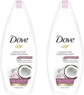 Dove Gel douche pour le corps Lait de noix de coco et pétales de jasmin 225 ml (lot de 2) - Image 1