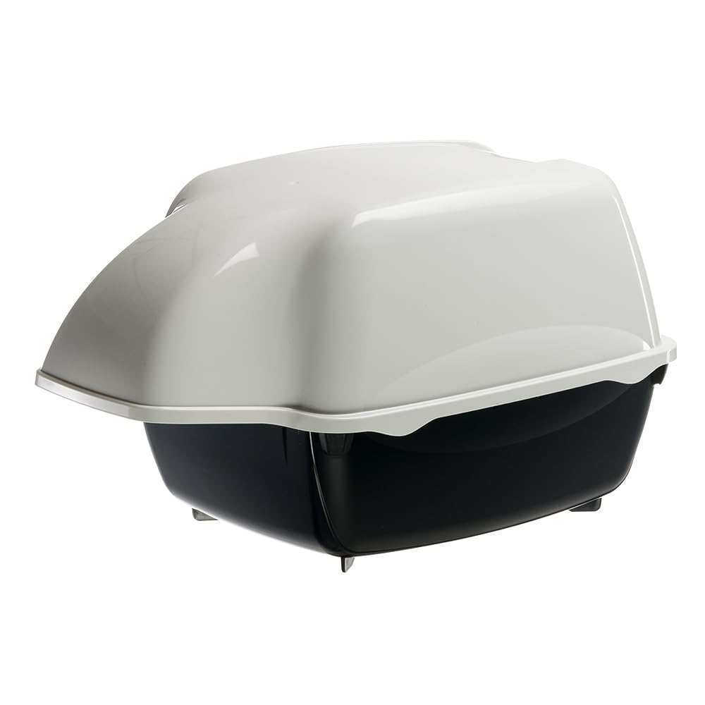 Ferplast Bac Litiere pour Chat, Maison de toilette pour Chat, pour l'extérieur, Résistant à la pluie, 43,5 x 73,5 xh 41 cm, COSMIC OUTDOOR Grand bac à litière pour chat, Noir - Image 1