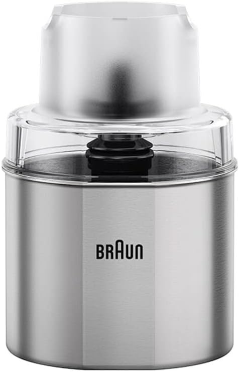 Braun accessory for MQS 270 SI coffee and spice grinder with EasyClick Plus system, accessory for Braun MultiQuick hand blenders series 7 and 9, stainless steel/silver - Image 1