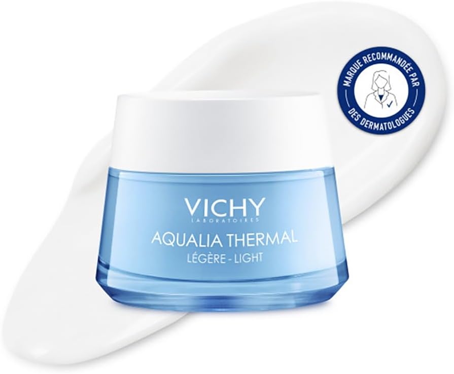 Vichy, Aqualia Thermal, Crème Légère Réhydratante, Peaux Sensibles, Hydratation 48H, 97% d'Ingrédients d'Origine Naturelle, Enrichie en Acide Hyaluronique d'origine naturelle, 50 ml - Image 1