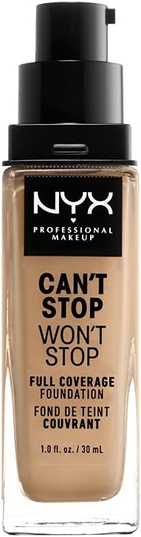 NYX Professional Makeup Fond de Teint Liquide Couvrant Tenue 24h Can't Stop Won't Stop Liquid Foundation, Waterproof, Fini Mat, Formule Vegan, Teinte : Beige (11) - Image 1