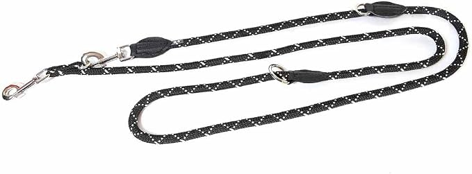 Julius-K9 IDC Adjustable Lead 12mm x 2.2m Strong Nylon Rope - Fluorescent Black - Image 1